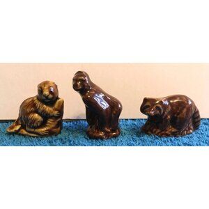 Wade England Figures - Racoon, Beaver and Gorilla 1.5" Figurines - Read Below